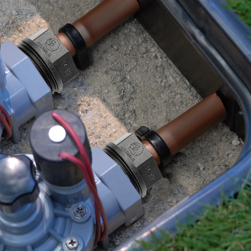 Directors connecting solenoid to dripline