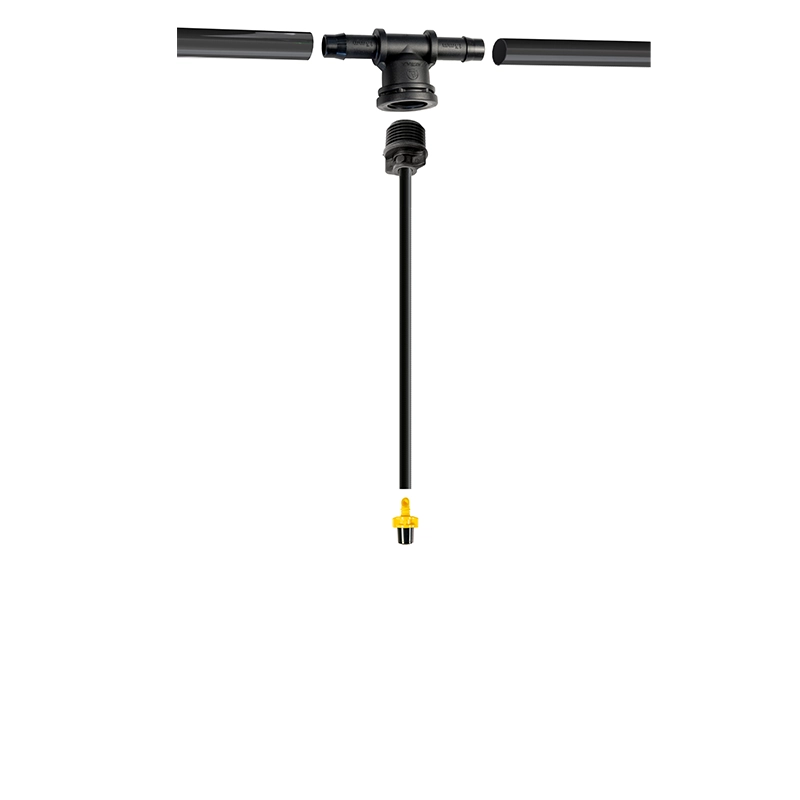 Rigid Risers with 1/2" MNPT Adaptor inverted installation with Mist Sprayer